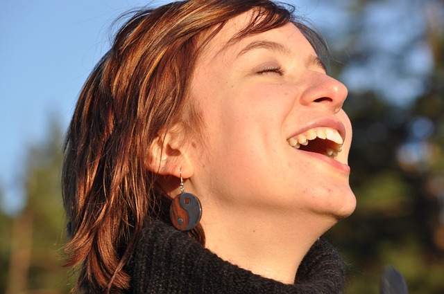 woman laughing