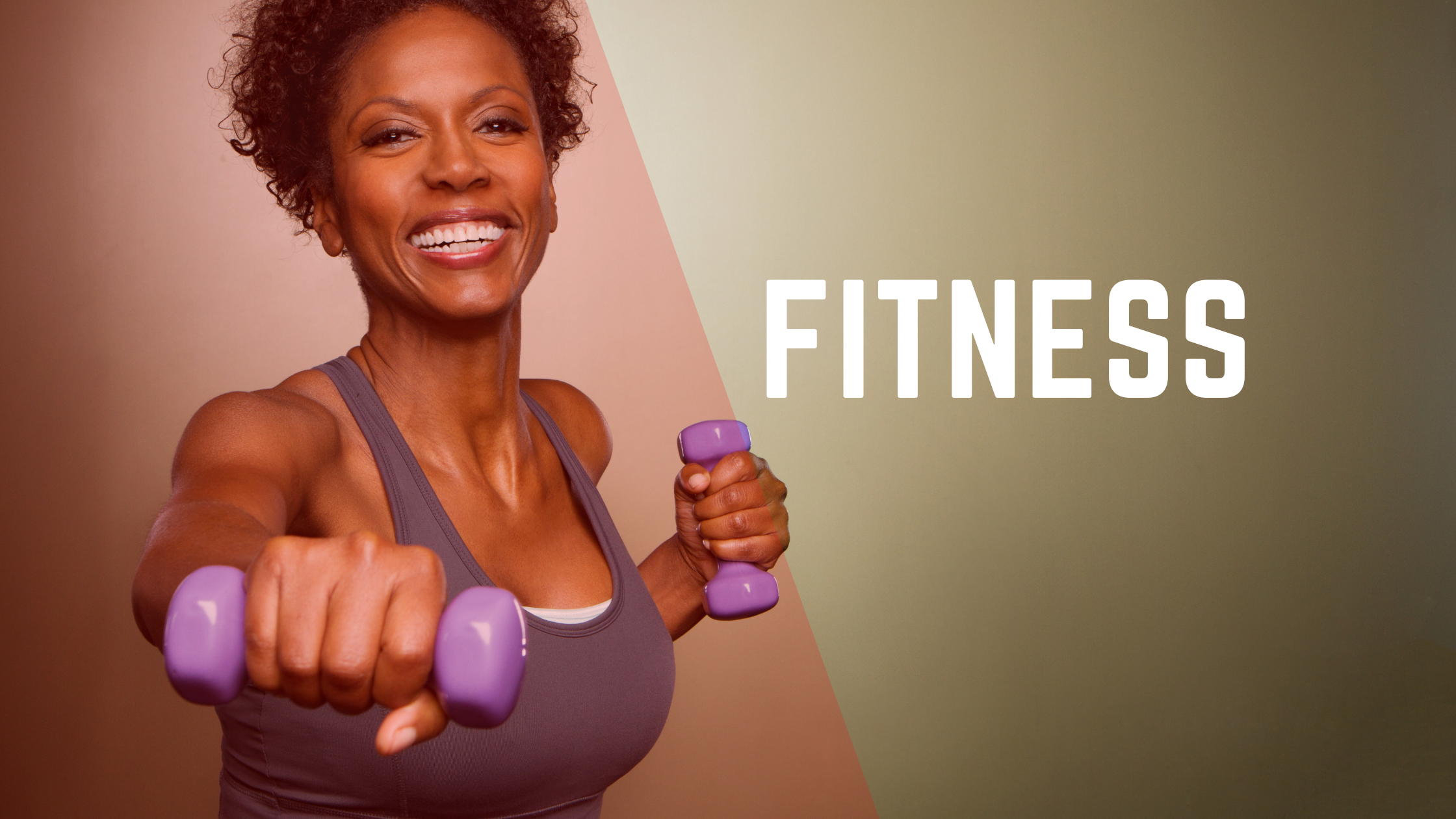 woman with weights in hands working out