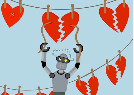 robot and hearts