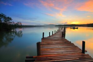 sunrise and dock